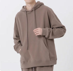 Sweat à capuche unisexe personnalisé de haute qualité pour homme, coupe ample, en molleton bouclette épais 380 GSM, avec logo, vierge - Product Image 1