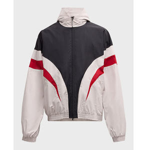 Unisex Color Blocking <b>Track</b> <b>Jacket</b> Full Sleeve Zipper Fly Lightweight Polyester Sporty Design Spring Adult Stand Collar - Product Image 3