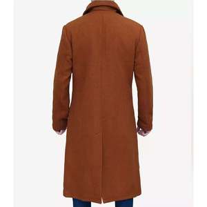 Elegant <b>Men's</b> <b>Wool</b> Blend Trench Coat Winter Jacket Warm Long <b>Overcoat</b> <b>for</b> Autumn Streetwear Casual & Formal Outerwear Wholesale - Product Image 5