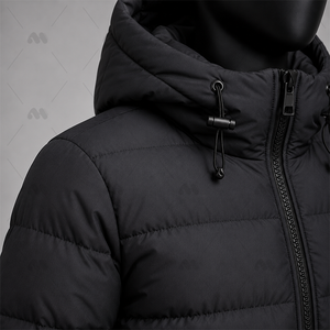 Chaqueta Larga Acolchada Impermeable para Mujer, Chaqueta de Plumón con Capucha para Invierno, Chaqueta Acolchada Transpirable con Botones a la Moda - Product Image 6