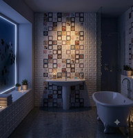 Carreaux muraux en céramique PIAZZA 300x300mm, motifs floraux pastel mélangés, finition mate antidérapante, choix architectural