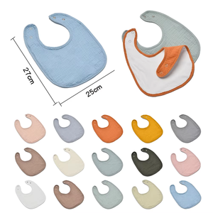 Bavoir pour bébé 100% coton, doux, absorbant, réglable, bavoir d'alimentation pour nouveau-né - Product Image 5