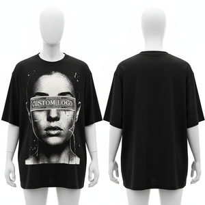 Camisetas Oversize de Algodón 100% para Mujer, Estampado Digital Liso, Tallas Grandes, de Gran Gramaje, Novedad 2026 - ¡Venta Caliente! - Product Image 1