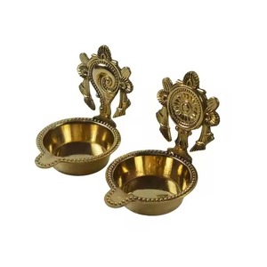 Premium Spiritual Brass Diya Antique Design Elegant Style Diwali <b>Mandir</b> Decor - Product Image 4