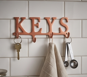 Modern Metal Wall <b>Hook</b> With Keys Name Design Perfect For Elegant Home Organization And Decorative Storage Solutions - Product Image 3