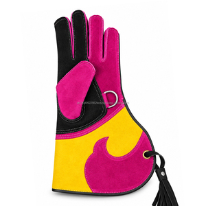 Guantes de Cetrería de Cuero Vacuno Genuino de Primera Calidad para el Manejo de Águilas y Halcónes |   Guantes de Caza para Entrenamiento de Aves |   Logotipo Personalizado OEM - Product Image 1