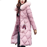 Kadın Uzun Kapüşonlu Parka Mont Fermuarlı Kapatma Su Geçirmez Polyester Astar Hızlı Kuruyan Örme Sıcak Standart Kalınlıkta En İyi Kalite