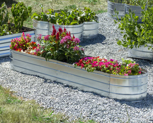 Maceta de metal galvanizado resistente a la intemperie para interiores y exteriores con acabado de metal rústico para una decoración de patio encantadora - Product Image 5