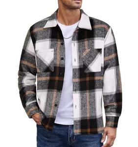 Camisa de Franela para Hombre, Manga Larga, Estilo Hawaiano, Ropa Cálida de Primavera, Diseño de Logotipo Personalizado OEM, Camisa de Franela Informal - Product Image 3