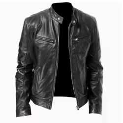 Chaqueta de Cuero Premium para Hombre, Chaqueta de Motociclista Personalizada, Resistente al Viento, con Logotipo Bordado en la Parte Delantera, Ropa Exterior de Moda al por Mayor - Product Image 6