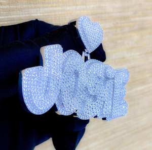 Joyería Infantil de Lujo en Plata de Ley 925, Corona de Diamantes con Letra, Regalo de Boda Clásico, Certificado IGI, Engaste de Garras - Product Image 3