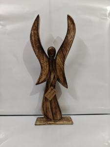 Angles en bois, angles découpés au laser, anges artisanaux en bois - Product Image 2