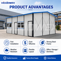 VICDOWEX Maison préfabriquée contemporaine personnalisée de type K en panneaux sandwich d'acier pour construction modulaire, camp, bureau ou logement de travailleurs