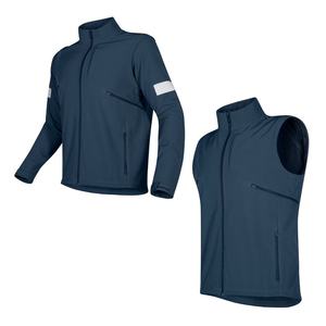 Men's Windproof Soft <b>Shell</b> Jacket With Sleeve Reflective Stripe Full Zip Design Autumn Outdoor Wear - Product Image 1