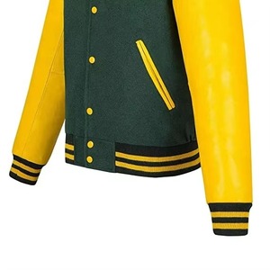Men's Varsity Jackets <b>Top</b> Sale with Unique Style Custom Logo Best Manufacturer Winter <b>Leather</b> Jacket Button Decoration Jackets - Product Image 5