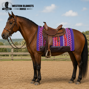Tapis de selle équestre occidentale personnalisable haut de gamme, en feutre de laine beige massif, avec dessous en laine travaillée à la main, pour la protection et l'entraînement du cheval - Product Image 6