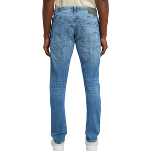 Jeans de Mezclilla 3D con Parches, Corte Ajustado, Estilo Vintage, Transpirables, Elásticos, para Hombre, Venta al Por Mayor, OEM ODM - Product Image 3