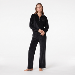 Custom <b>Women</b>’s Cropped <b>Quarter</b> <b>Zip</b> Turn Down Collar Drop Shoulder Sweatshirt Wide Leg Jogger Two Piece Tracksuit Winter Wear - Product Image 6