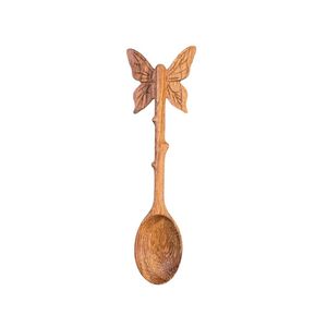 High Quality Eco-Friendly Walnut Shaped Wood Spoon Cute Reusable Spoon Long handle <b>Portable</b> Top Sale Factory Bulk Price - Product Image 3