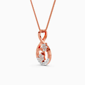 Collier unisexe en or massif 14 carats avec diamant de laboratoire taille poire, couleur E, serti pavé, plaqué rhodium, bijou de fiançailles tendance - Product Image 3