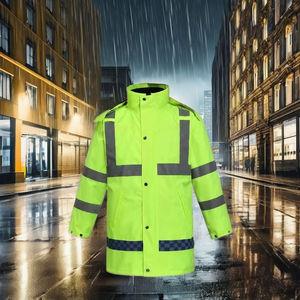 Gilet de sécurité réfléchissant en polyester haute visibilité, vêtements de travail personnalisés pour les agents de sécurité - Product Image 6