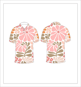 Mens Floral Print Polo <b>Shirt</b> Short Sleeve Casual Summer <b>Collared</b> Golf Style Fashion Tee - Product Image 6