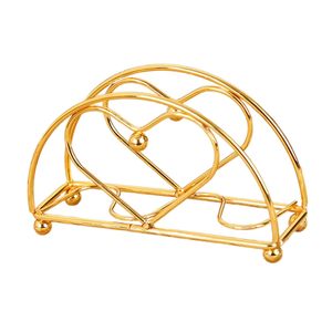 Hotels <b>Dining</b> <b>Table</b> <b>Ornaments</b> Metal Tissue Box Europe Design Durable Portable Restaurant Cutlery Gold Plated Napkin Holder OEM - Product Image 4