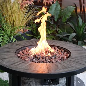 Square Stonecrest Gas <b>Fire</b> <b>Pit</b> <b>Table</b> 50,000 BTU Outdoor Patio Propane <b>Fire</b> <b>Pit</b> - Product Image 4