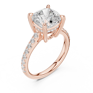 Anillo de Compromiso de Lujo Aries Jewel para Mujer, con Diamante Cultivado en Laboratorio de Corte Redondo, Certificado IGI, Chapado en Oro, Modelo AJR-1919 - Product Image 4