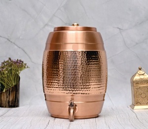 Distributeur d'eau en cuivre martelé sur mesure avec robinet |   Distributeur de boissons artisanal écologique de 5 L |   Fabricant OEM/ODM - Product Image 4