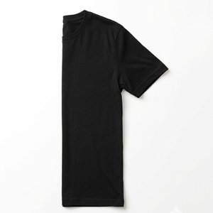 เสื้อยืดสีดำพิมพ์โลโก้ตามสั่งสำหรับผู้ชาย รุ่นยอดนิยมสำหรับฤดูร้อน เสื้อผ้ารักษ์โลก สินค้าขายดี สไตล์ลำลอง - Product Image 4