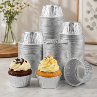 Barquettes en aluminium rondes de 120 ml pour emballage WB, barquettes en aluminium à paroi ondulée pour tartelettes aux œufs