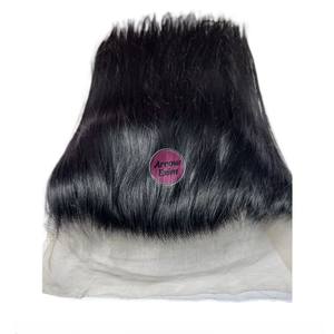 Perruques Lace Front en Cheveux Humains Remy Indiens Lisses Naturels avec Dentelle Transparente Sans Colle Densité 180% - Product Image 5