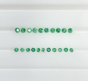 Mejor Precio, Esmeralda Zambiana Natural, Corte Redondo de Diamante, 1.90-2.20mm, Calibrada, Color Verde, Piedras Preciosas Sueltas para Hacer Collares - Product Image 2