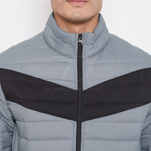 <b>Men</b> Puffer <b>Jacket</b> Comfortable <b>Warm</b> Reversible Breathable Lightweight Front Logo for Winter Layering Travel Casual Outfits - Product Image 5