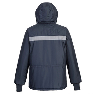 Mens Reflective Safety Jacket High Visibility Workwear Outerwear With Multiple <b>Utility</b> Pockets For Outdoor Job Activities - Product Image 2