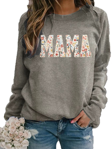Women <b>Hoodies</b> New Quality Ladies autumn and winter loose casual comfortable <b>Mama</b> letter pattern printed thick long sleeved - Product Image 6