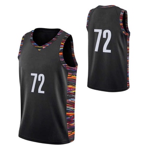Camiseta de Baloncesto Negra para Hombre, Cuello en V, Sin Mangas, Estampado Sublimado, Número 72, Malla de Poliéster, Ropa Deportiva para Adultos, Todas las Temporadas - Product Image 2