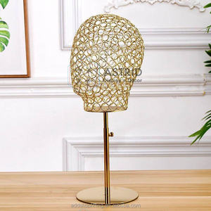 Présentoir de Tête de Mannequin Moderne Doré Creux Réglable et Détachable pour Casquettes et Chapeaux – Idéal pour les Boutiques de Détail - Product Image 6