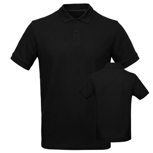 <b>Men's</b> <b>White</b> Short Sleeve <b>Polo</b> Shirt 100% Cotton Solid Casual Regular Fit Button Design Woven Fabric - Product Image 3
