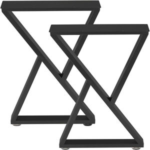 Patas de Mesa Metálicas Tradicionales de 28x18 Pulgadas para Muebles de Comedor, Patas Resistentes para Banco con Capacidad de Carga de 1000 Libras, Color Negro EDPTBL001 - Product Image 5