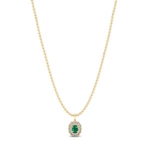 Collier pendentif REYES de luxe en argent sterling 925 avec émeraude taille coussin de 2,48 carats, certifié GRA, bijoux fins en moissanite - Product Image 6