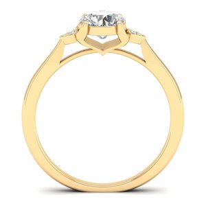 Anillos de Moissanita Redondos de 0.86 Quilates VVS1 de Plata de Ley 925, Precio al por Mayor REYES, Joyería Fina Original para Compromiso y Boda - Product Image 4