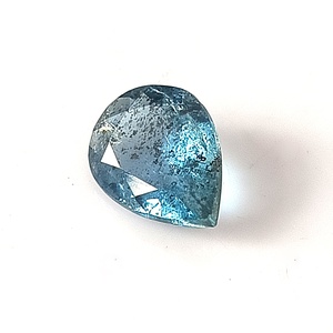 Aigue-marine naturelle de 1,80 carat, bleu Santa Maria, taille poire facettée, translucide, pierre précieuse en vrac avec jeu de couleurs pour la fabrication de bijoux - Product Image 1