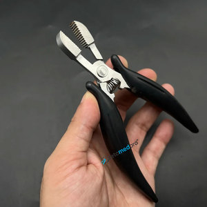 Pince à extensions capillaires en acier inoxydable de qualité chirurgicale, durable, pré-collée, avec logo personnalisé argenté, pour la pose et le retrait de la kératine, par ZETOMED PRO - Product Image 5