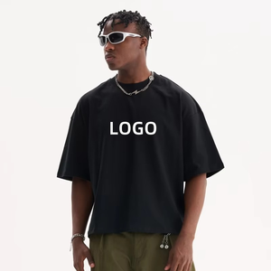 T-shirt Homme Oversize en Coton 260G de Haute Qualité, Col Rond Uni, Impression DTG Personnalisée, Logo et Lettres Imprimés, T-shirt Gaufré 3D - Product Image 3