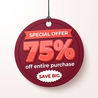 Affiche publicitaire suspendue en PVC pour promotion en supermarché, signalétique de marketing pour la vente au détail