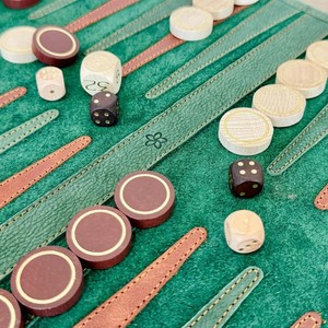 Customized Colorful PU Leather Eco-Friendly Durable <b>Backgammon</b> Board Classic Roll-Up Indoor Outdoor Leisure Entertainment Game - Product Image 5