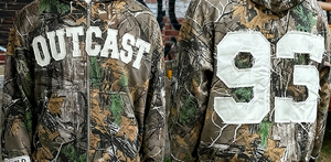 Sweat à capuche personnalisé brodé, effet vieilli, camouflage, hiver, épais, motif Real Tree, appliqué brodé, fermeture éclair - Product Image 5