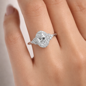 Anillo de Compromiso con Diamante Cultivado en Laboratorio con Certificación IGI, Color DEF, Claridad VS VVS, Oro Sólido de 14K/18K, Anillo de Promesa Ovalado, Regalo de Aniversario - Product Image 6